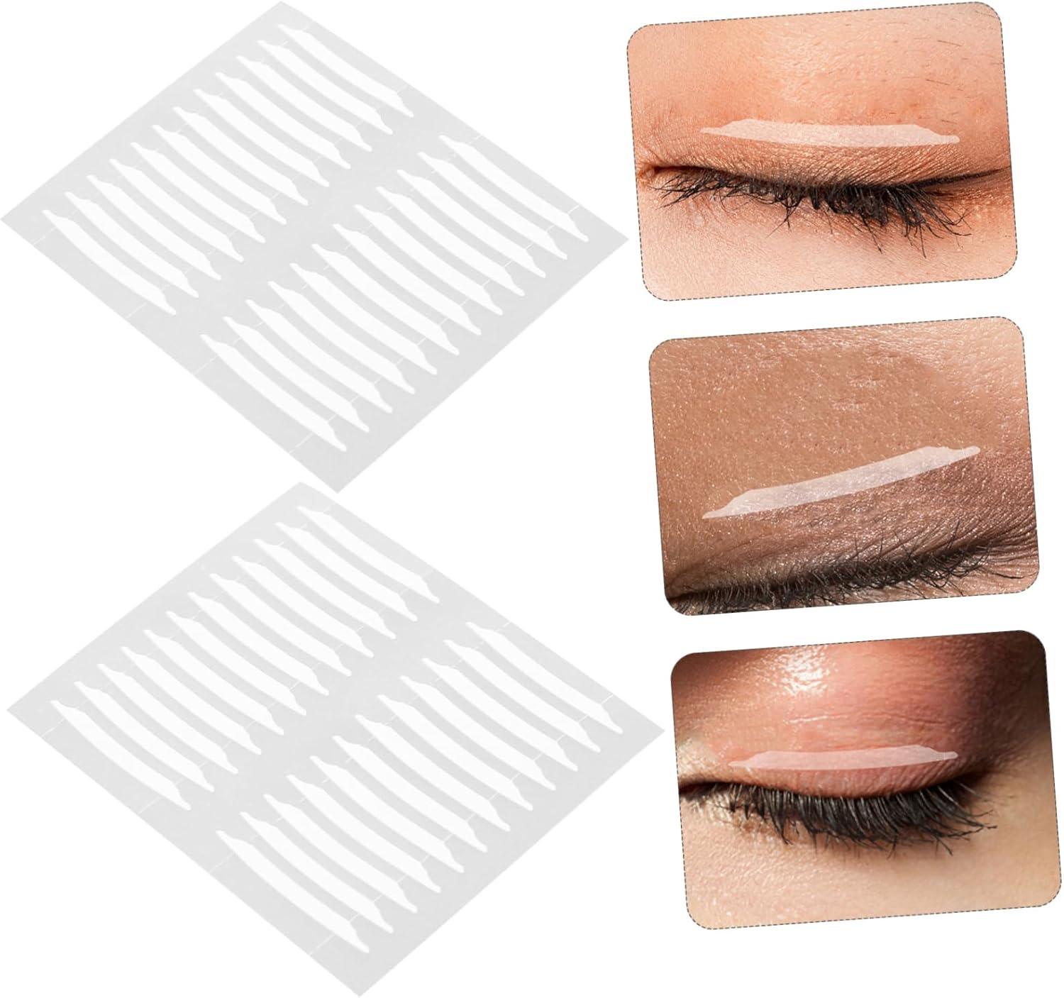 Ipetboom 90sheets Transparent Double Stickers Invisible for Easy Makeup Application Breathable Comfortable Double-Sided Skin Types