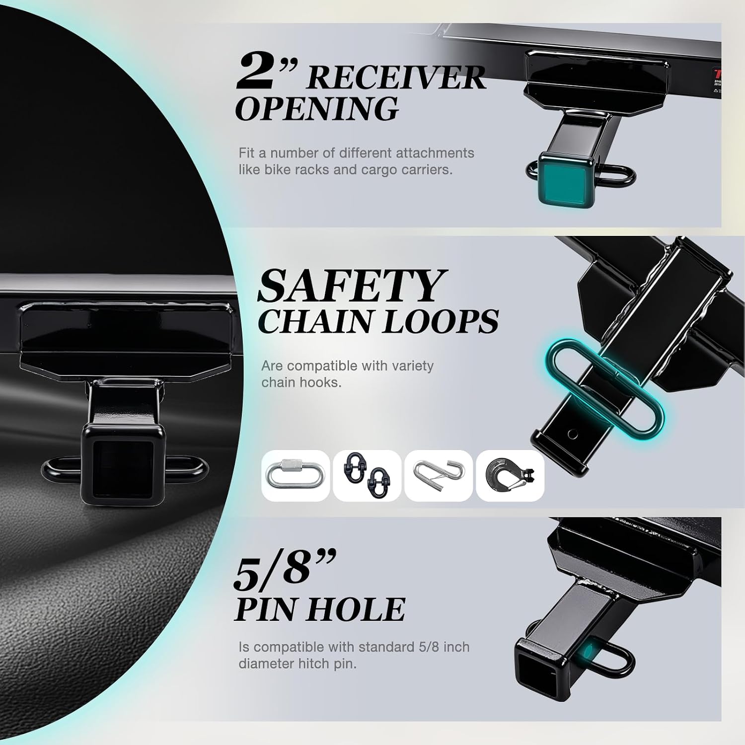 Class 3 Trailer Hitch 2-Inch Receiver for 2018-2026 Chevy Equinox