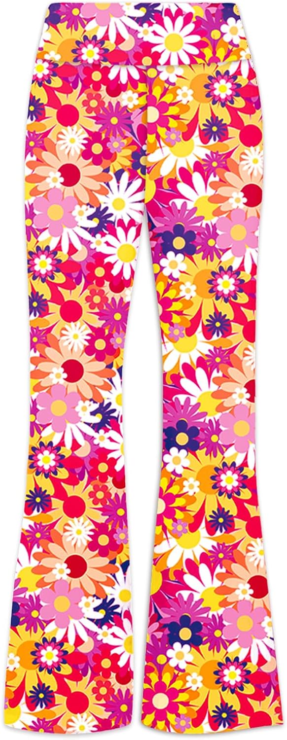 Vista 6 de Deerose Pantalones de cintura alta con estampado floral para niñas de 5 a 14 años