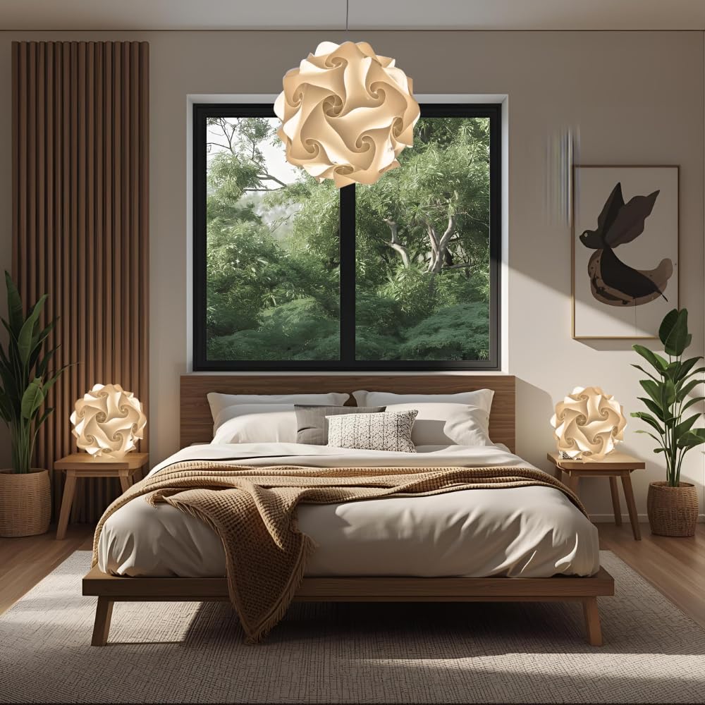 Lampadesign Lampada da comodino camera da letto Abat jour moderna tavolino tavolo soggiorno scrivania FIOCCO Sfera diametro 23 cm Lampade Lumi comodini Lampadine a Led E27 Luce calda soft lettura