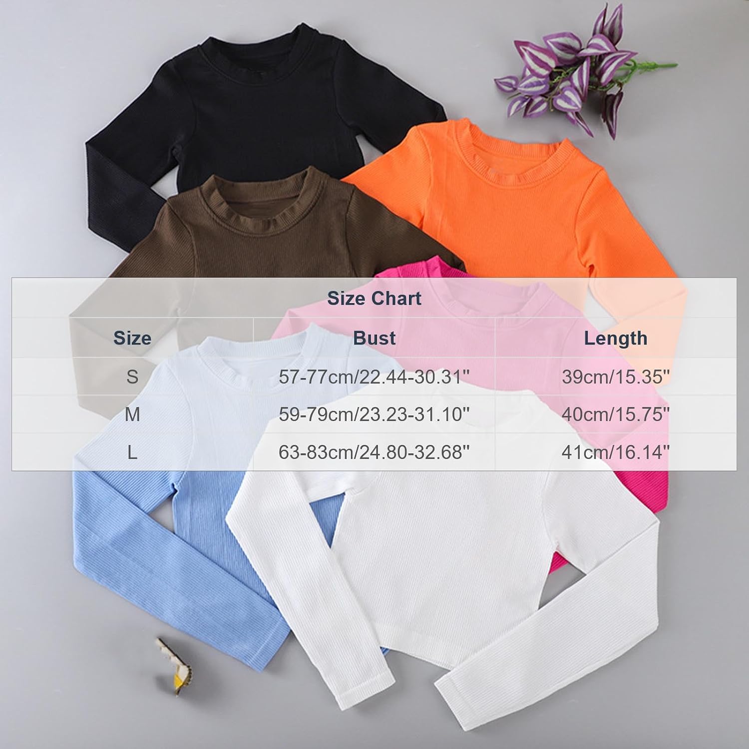 Women's Fall Ribbed Knit V Neck Long Sleeve Basic Shirts | Casual Shirt Blouse Spring Fall Vacation Clothes Yoga Tops for Women Workout Gym Tshirts Trendy Outfits