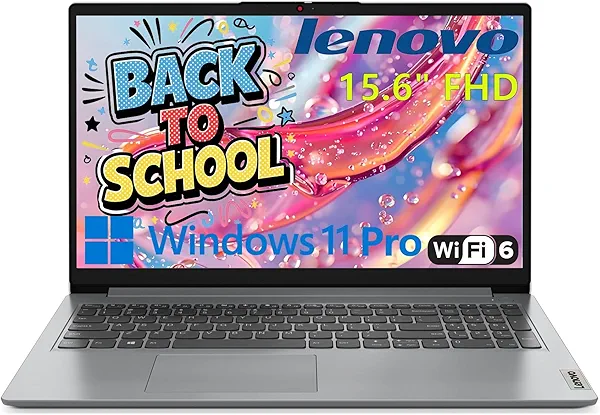 Lenovo 15.6" Laptop Computers for Business and Home, Intel Processor, 16GB DDR4 RAM, 512GB PCIe SSD, WiFi 6, Bluetooth 5.2, Student Study FHD Display, Type-C, HDMI, Webcam, Cloud Grey, Windows 11 Pro