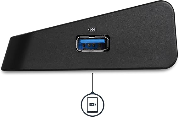 StarTech USB-A Dual Monitor Dock, HDMI & 4K DP, 4x USB-A, Ethernet, TAA | DisplayLink for Windows, macOS, ChromeOS; single DP 4K 30Hz or HDMI 2560x1440, always-on charging, headset, Kensington slot