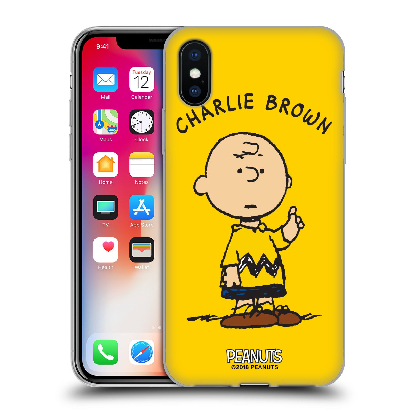 Head Case Designs Officially Licensed Peanuts Charlie Brown Characters Gel Case [Military Grade Protection] Compatible with Apple iPhone X/iPhone Xs and Compatible with MagSafe