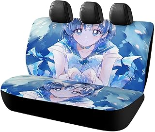 美少女戦士セーラームーン カーシートカバー 車シートカバー 後部座席用 シート保護 おしゃれ カー用品 軽/普通車 汎用 後席クッションカバー 人気 キャラクター 四季通用 誕生日 プレゼント y0po287y