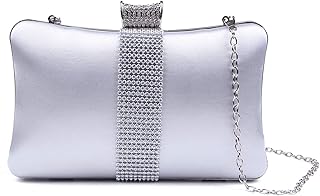 Donna Borsa Da Sera Pochette Diamante Cerimonia Borsetta Da Sera Strass Borsa a Tracolla per Matrimonio Festa cocktail prom