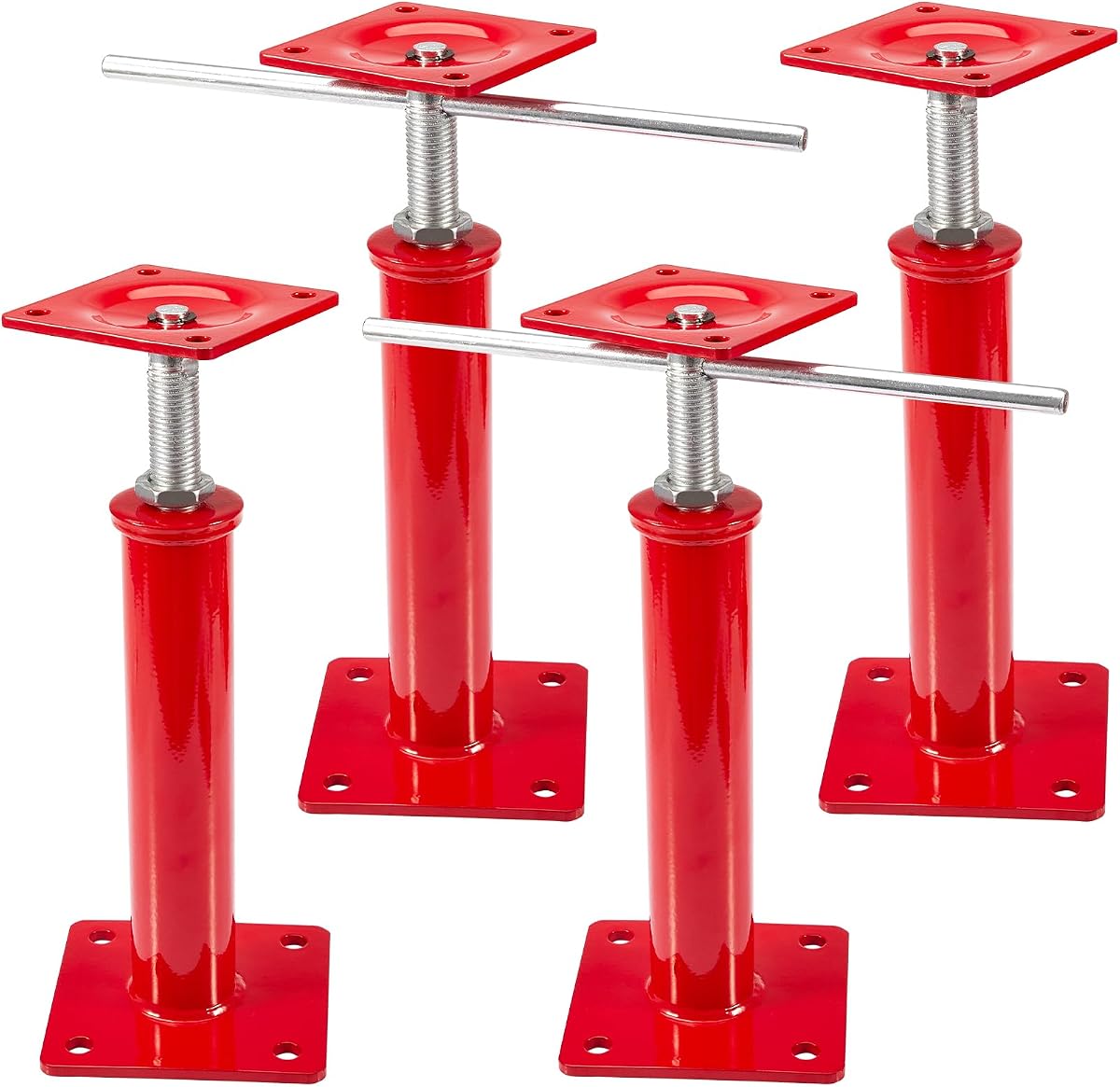 4 Pack House Floor Jacks, 11"-16" Height Range, 11023 LBS Max Load | Adjustable House Leveling Post Jack for Stabilizing Sagging Floors, Heavy Load Bearing Construction Support Tool