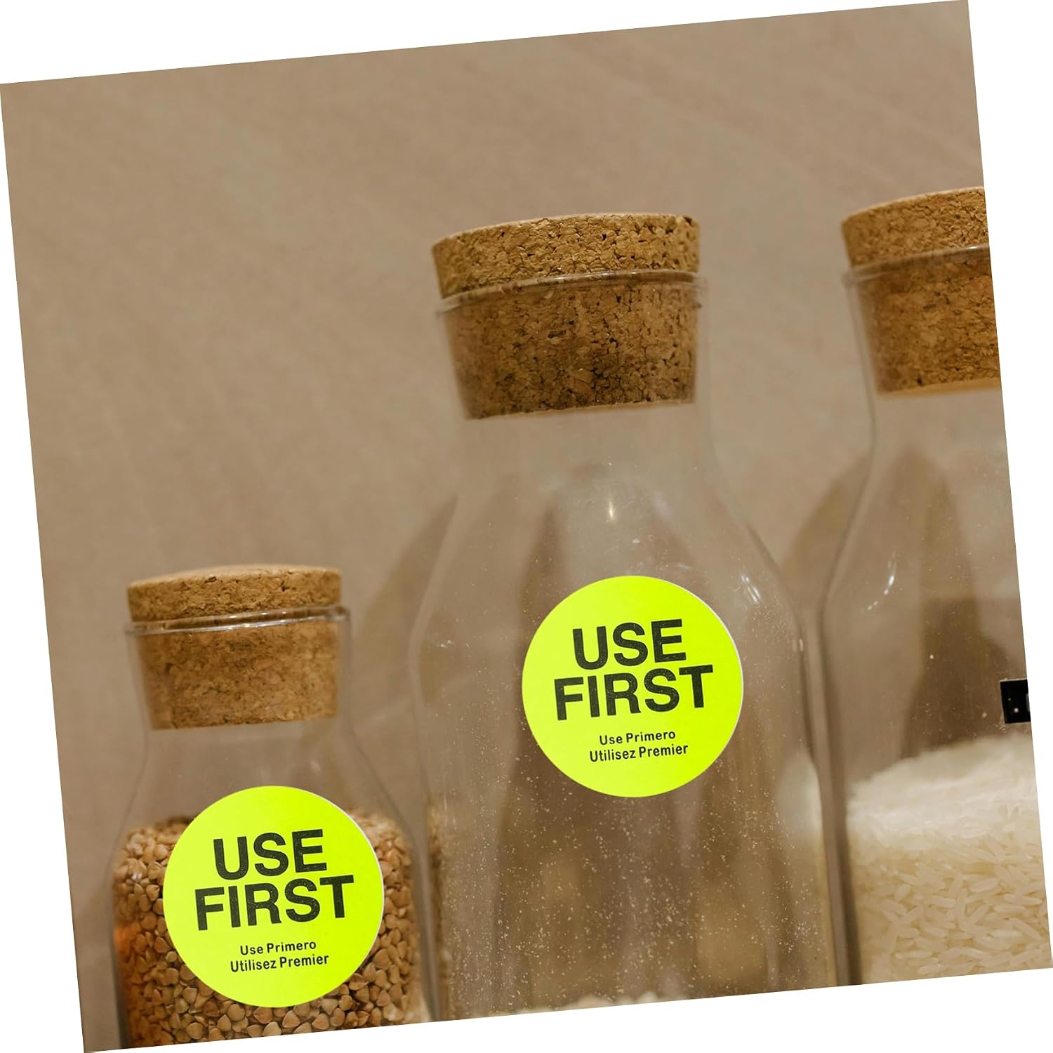 PRETYZOOM Food Stickers Labels Kitchen Labels for Containers Food Storage Inventory Organizer Tamper Evident Adhesive Stickers Dots
