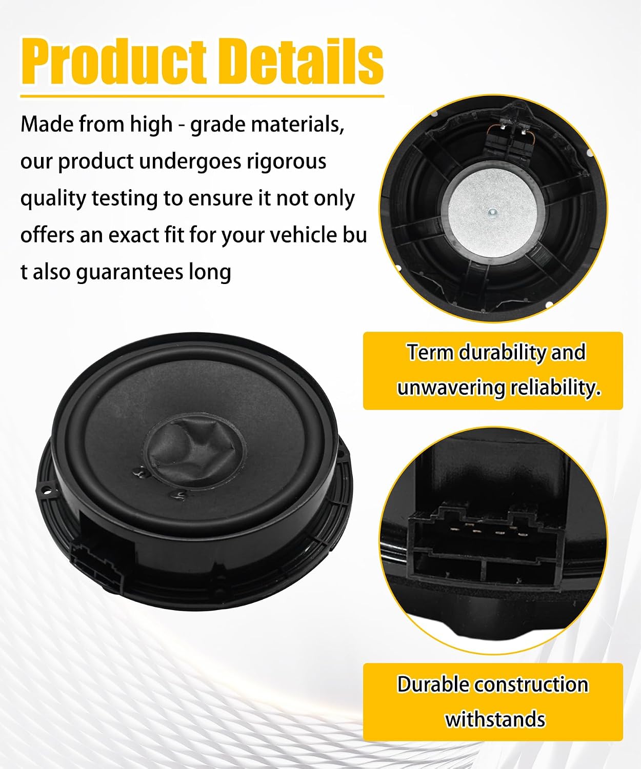 5C6035454A Front Door Speaker Assembly Fits for Volkswagen Passat 2012-2022; Jetta 2011-2018 Bass Loudspeaker Left or Right Side Front Door Radio Speaker