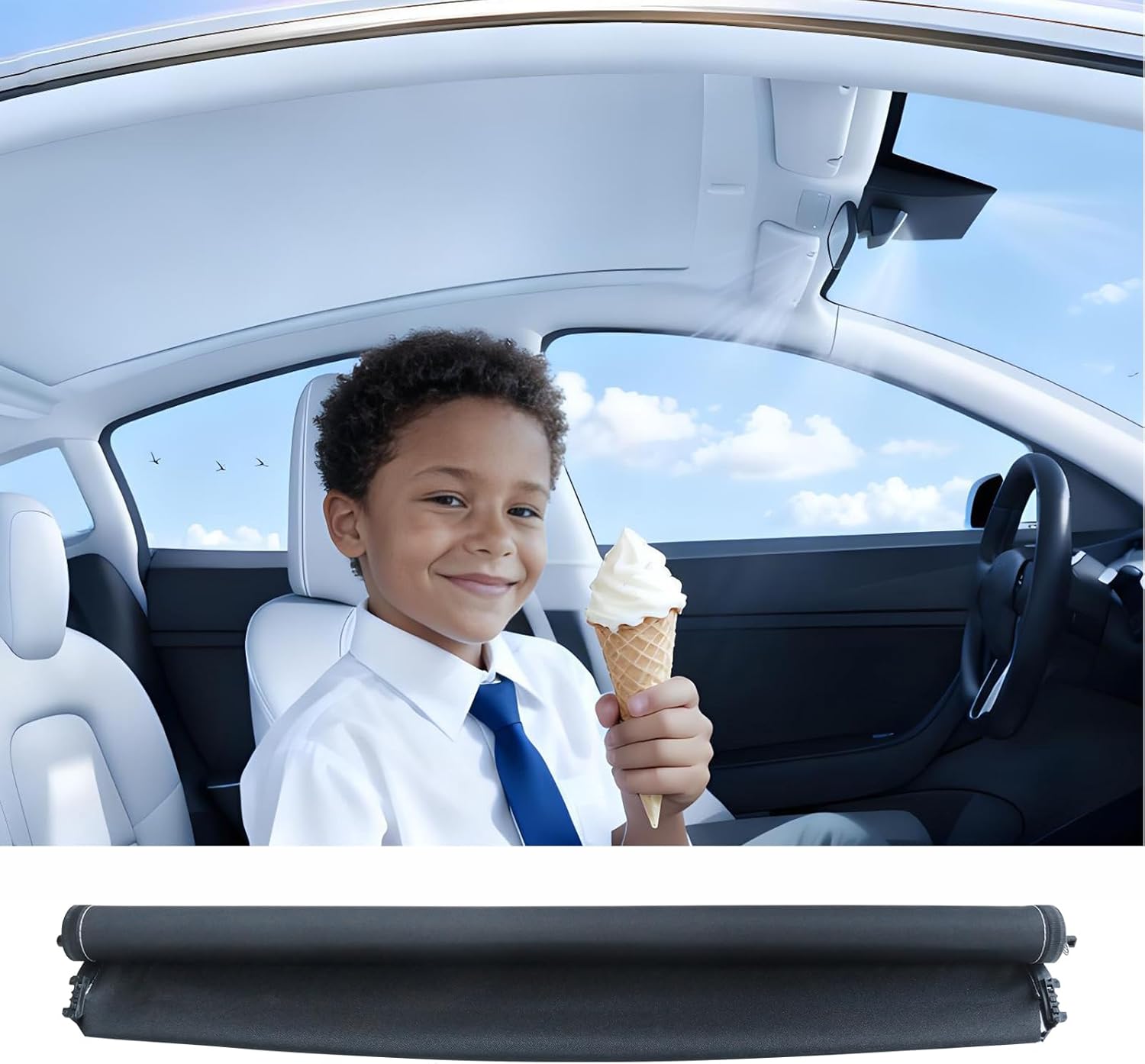 Panoramic Sunroof Sunshade Compatible with Cadillac SRX sunroof Cover for Cadillac SRX Sunshade moonroof Sunshade 2010 2011 2012 2013 2014 2015,25964410 (Gray)