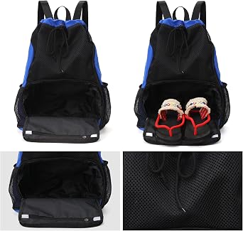 Drawstring Backpack Beach Backpack with Shoe Compartment & Wet Pocket
