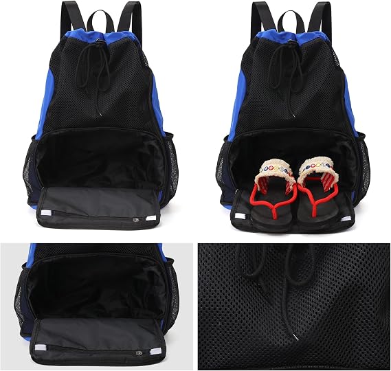 Drawstring Backpack Beach Backpack with Shoe Compartment & Wet Pocket