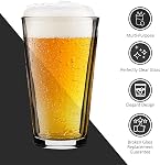 Drinking Glasses 22 oz, Beer Pint Glasses Set of 6. Large Beer Pint Glass Capacity, Highball Glasses Water Glasses Glass Cups Cup Sets,Perfect for Cold Beverages, Soda, Water - Used in Bar