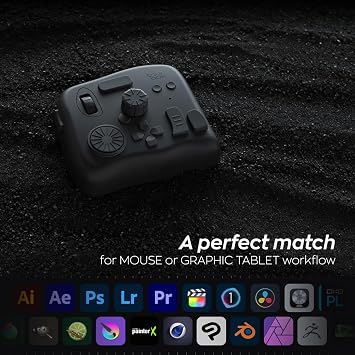 TourBox Elite - Bluetooth Video Editing Controller Color Grading Speed Editor, Intuitive Control, Professional Digital Creator Console for DaVinci, Premiere, Final Cut Pro and More, Mac/PC (Black Set)