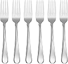 Oneida Silverware Set, Flight Everyday Flatware 4-Piece Dinner Fork Set, Service For 6, 18/0 Stainless Steel Dinner Forks, Rust Resistant, Dishwasher Safe, Home & Kitchen Utensils (Silver 6 Piece)