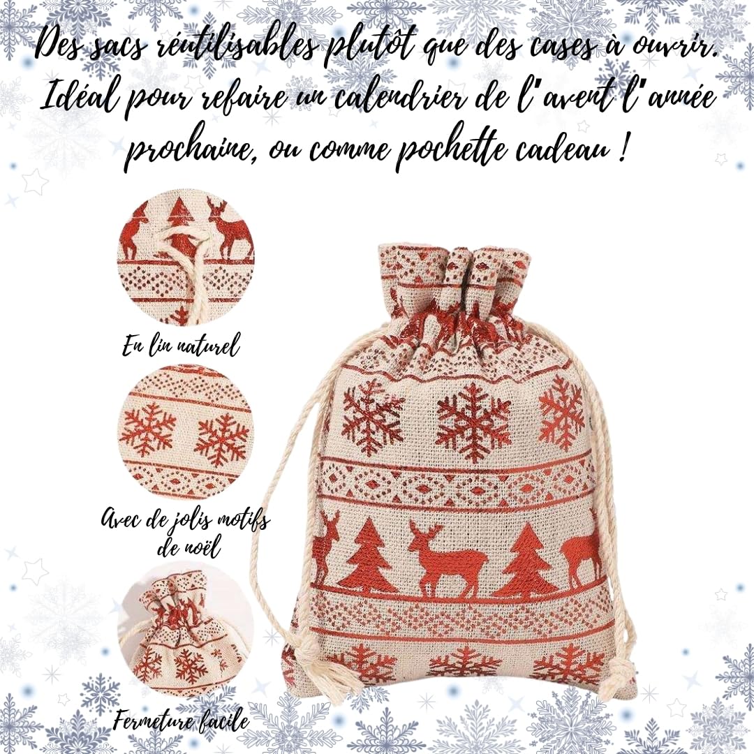 Calendrier de l’Avent pour Oiseaux du Jardin ANI’Nat – 24 friandises Naturelles sans Filet – Graines, céréales, Insectes, Boules de Graisse – Nourriture hivernale avec mangeoire
