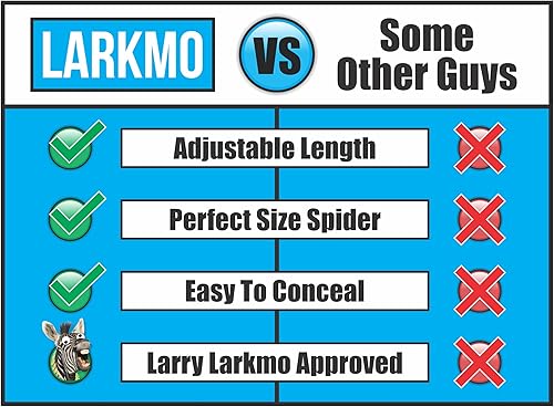 Miniatura 6 de Kit de broma de araña falsa  Antena telescópica y longitud de cuerda de red ajustable, araña de aspecto real cae de la red  Broma divertida para