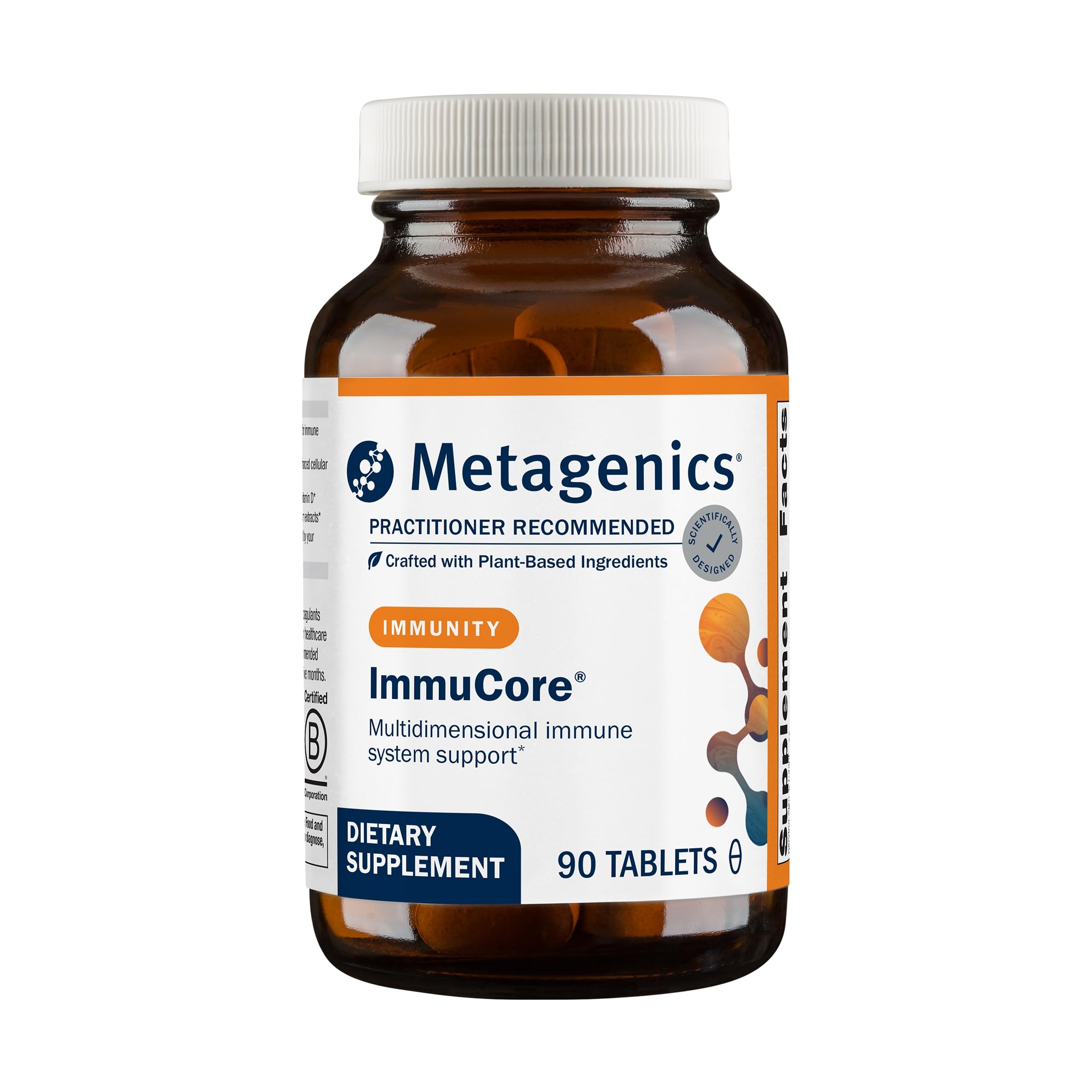 Metagenics ImmuCore - Immune Support with Vitamins C & D3, Zinc, Selenium & Mushroom Extracts* - Antioxidant & Respiratory Support* - Non‑GMO, Gluten‑Free - 90 Tablets
