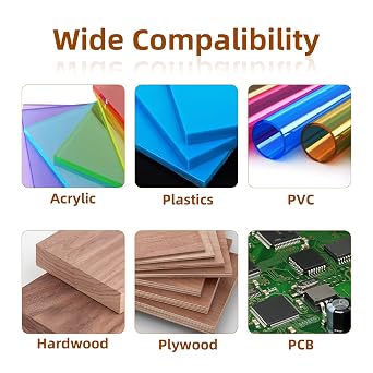 10Pcs CNC Router Bit Set, 1/8 Shank Straight CNC Bits TiCN Coating Carbide Engraving Tool End Milling Cutter| 1/1.5/2/2.5/3.175mm
