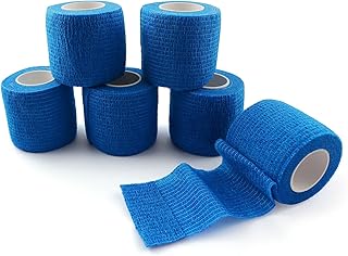 Batino 6 Rolls Cut Resistant Tape Adherent Wrap Tape Non-Woven Self-Adhesive Elastic Bandage for Wood Carving