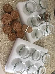 Awtlife, barattoli da latte vintage, in vetro con tappo di sughero, bomboniere p