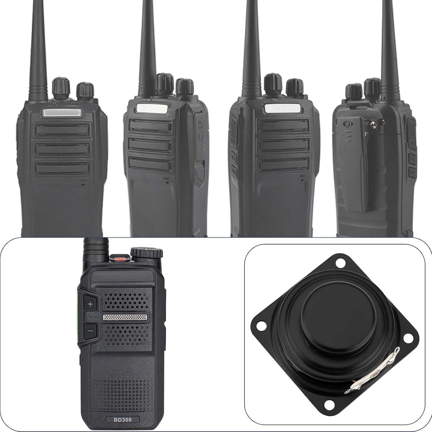 2Pcs Mini Audio Speakers Square 40mm Internal Magnetic Speaker 4? 5W Full-Range Horn for Walkie-Talkies and Bluetooth Audio image 2