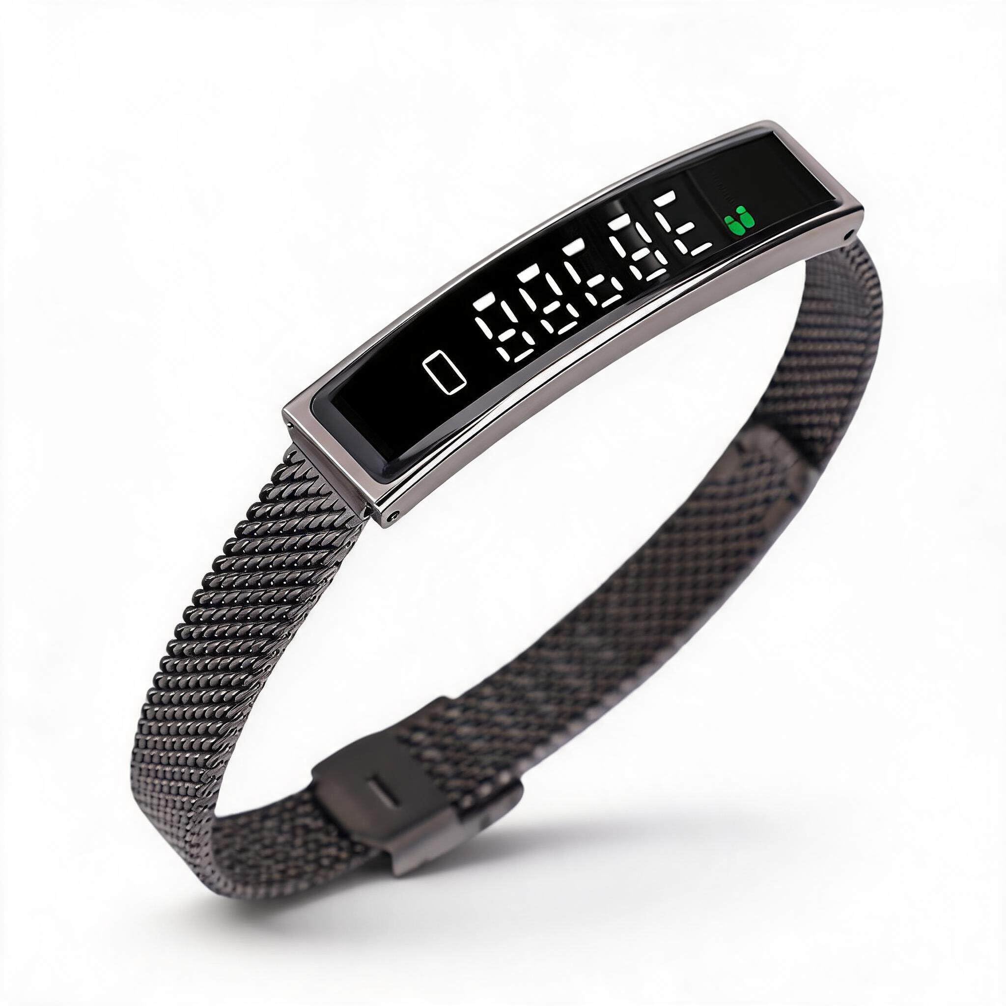Bracciale Intelligente con Fotografia Remota e Nuoto Resistente Alle Intemperie | Bluetooth 5.3, Batteria a 5 Giorni, Tracker Fitness per Uomini Donne (BLACK)