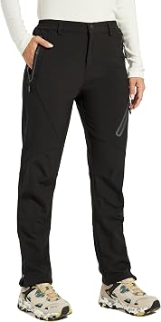 Willit Womens Winter Hiking Pants Waterproof Warm Snow Pants Outdoor Pants Insulated Cold Weather