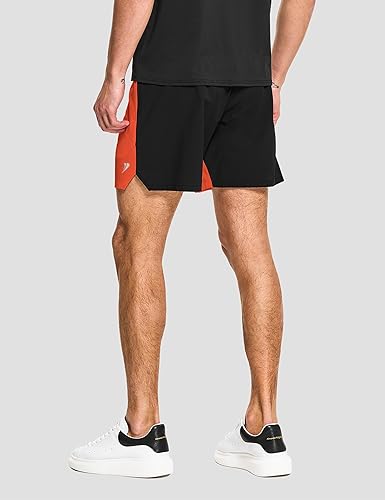 Miniatura 2 de DEMOZU Pantalones cortos deportivos para correr de 7 pulgadas para hombre, de secado rápido, para tenis, gimnasio, deportes, con bolsillos