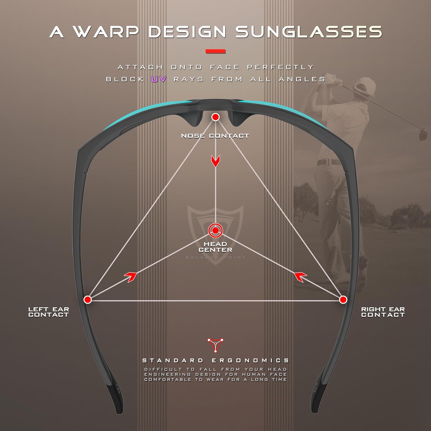 ATTCL Polarized Sunglasses Men Fishing: Square Lightweight TR90 Frame UV400 Protection Secure for Driving Golf Sports - Image 6