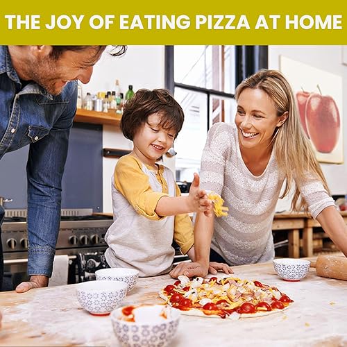 Miniatura 7 de Rueda cortadora de pizza de cocina, 7.4 pulgadas, bonita rebanadora de pizza con protección de dedos verdes, cortador de acero inoxidable afilado.