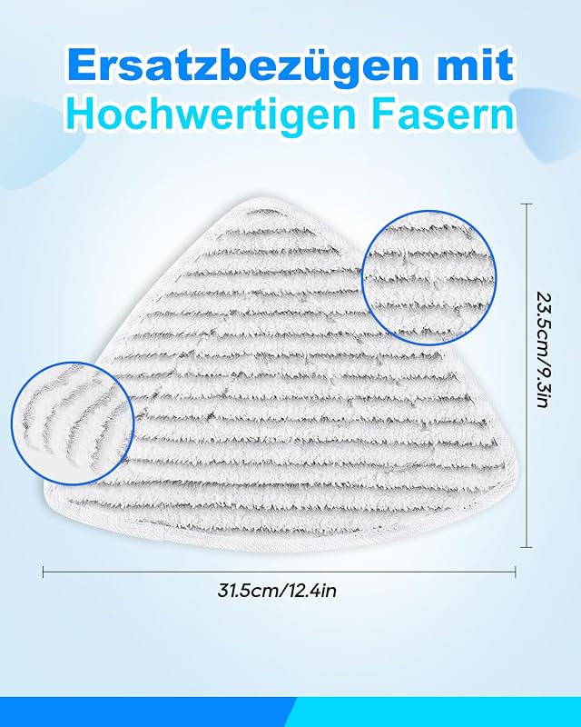 KEEPOW 5 db Mikroszálas Csere Felmosófej Vileda Gőztisztítóhoz - Mosható és Újrahasználható Fehér/Szürke Csíkos Betét
AI: KEEPOW 5 db Mikro