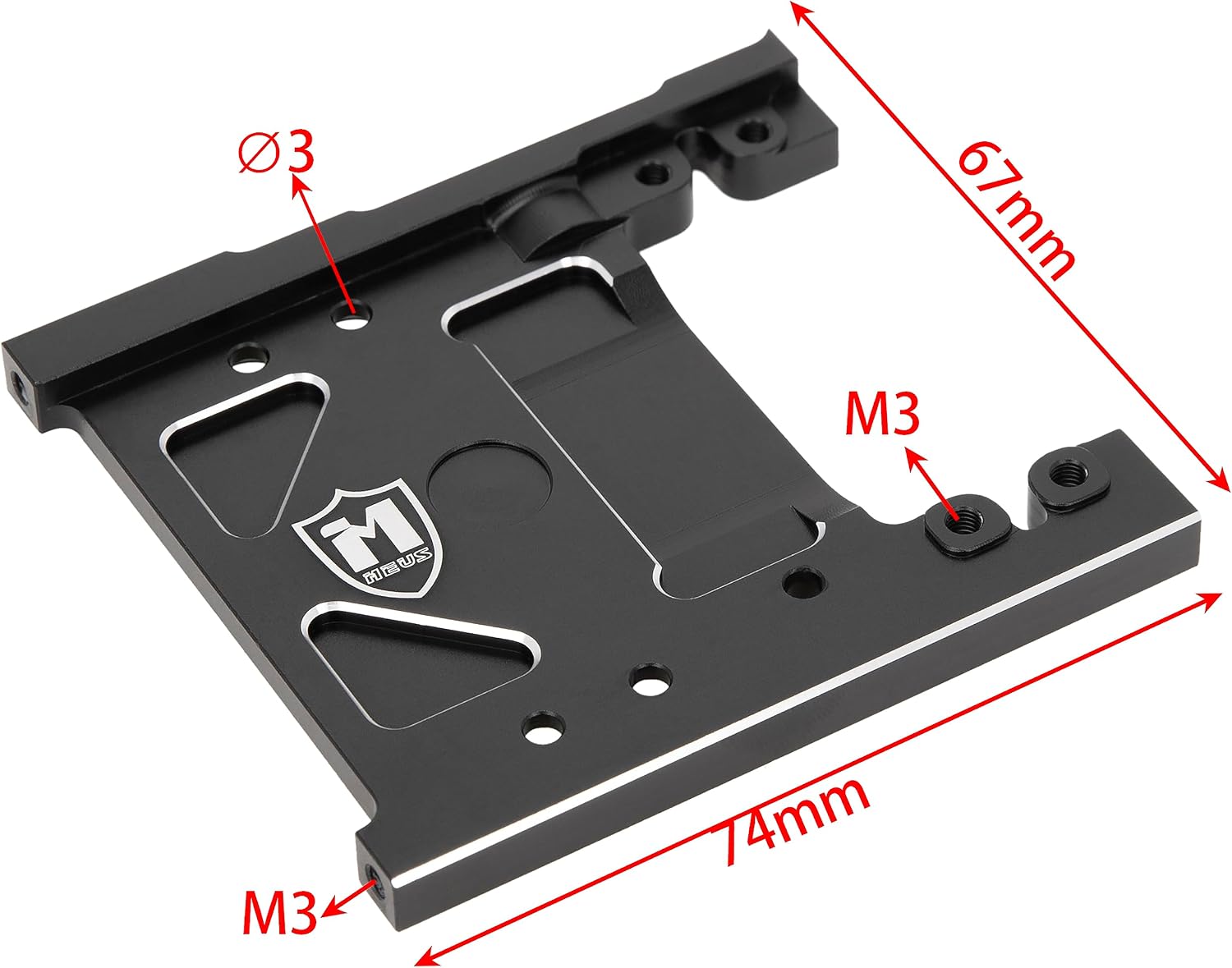 MEUS Racing Aluminium Servo & Winch Mount for Axial 1/10 SCX10 PRO 4X4 Kit