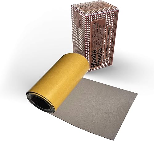 MASTAPLASTA Cinta de reparación de cuero autoadhesiva original, color gris pardo, 60 x 4 pulgadas (59.1 x 3.9 in). Kit de reparación de cuero de