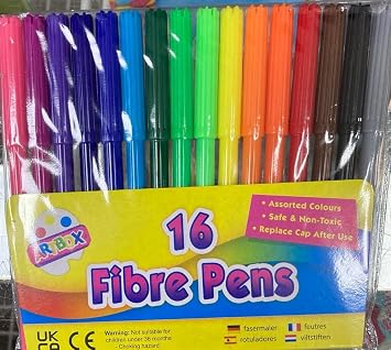 ARTBOX 16 fine tip Fibre Colouring Pens, 1090