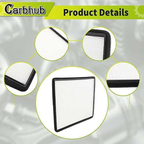 Miniatura 5 de Carbhub Filtro de aire de cabina apto para Kenworth T660 T680 T800 T880 Peterbilt 387 567 579 Series Reemplazar F37-1018 S-9034 S28571 PA30269