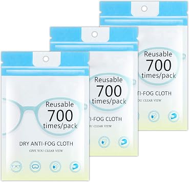 Microfiber Anti-Fog Eyeglasses Cleaning Cloth, Lens Wipes for All Electronic Device Screens3PCS Anti-Fog Cloth
