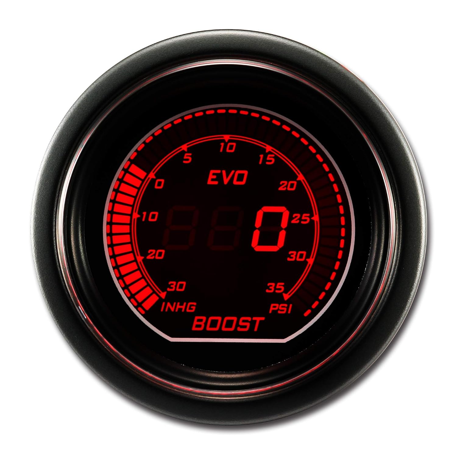 MOTOR METER RACING 2-1/16" 52mm EVO Series Electrical Boost Gauge PSI