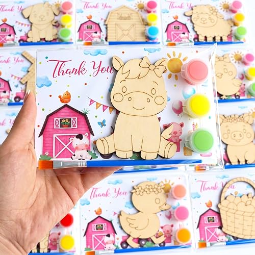 BOIKOKY 12 Pack Pink Farm Party Favors for Kids –
