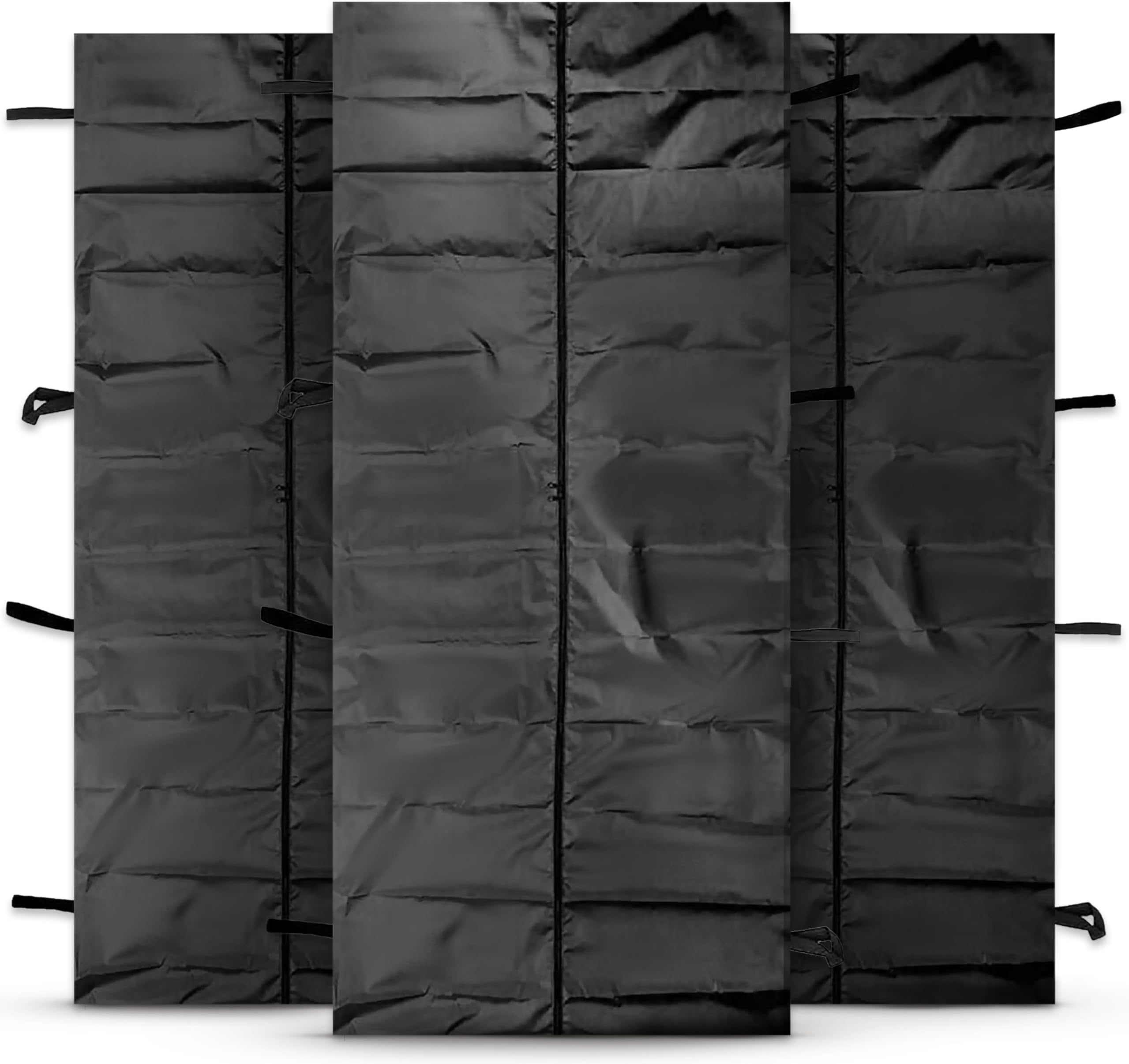 Heavy Duty Disaster Body Bag Stretcher Combo – Waterproof Vinyl Pouch with Leakproof Zipper, 8 Reinforced Handles, 3 Patient ID Tags Included – 3-Count