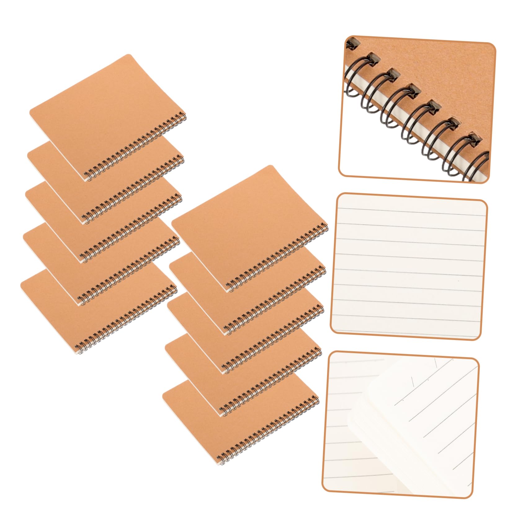 EXCEART Spiral Notizbuch A5 Kariert 10 Stück-pack Notizbücher mit Hardcover Blanke Seiten Papier Klassisches Design für Tagebuch und Reisen