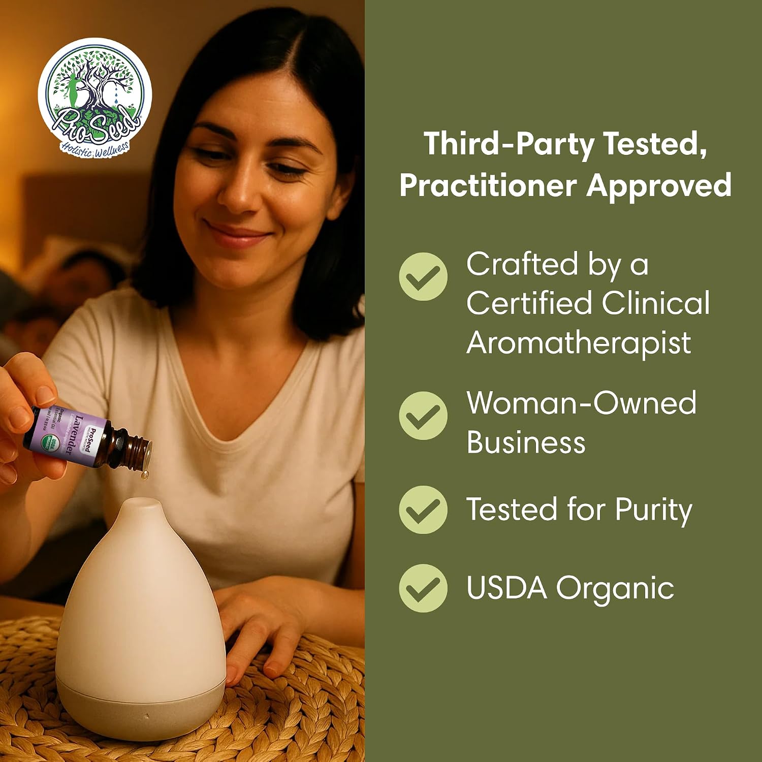 ProSeed Organic Essential Oil – Steam Distilled for Aromatherapy, Calm & Skin Care – Non-GMO, Handmade 10ml (0.33oz) (Frankincense)
