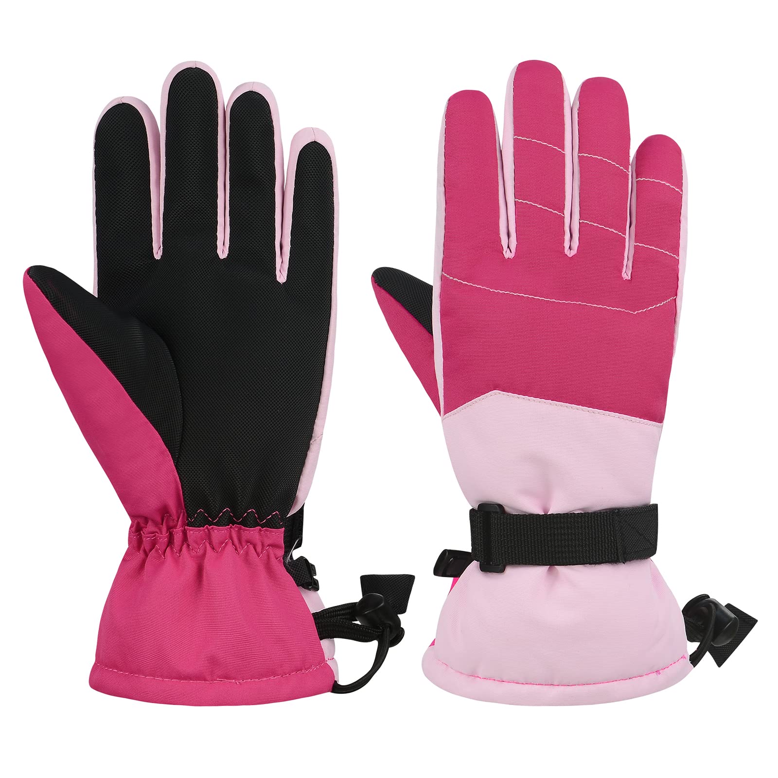 American Trends Kids Waterproof Winter Gloves Warm Snow Gloves Boys Girls Ski Gloves Toddler Mittens Windproof