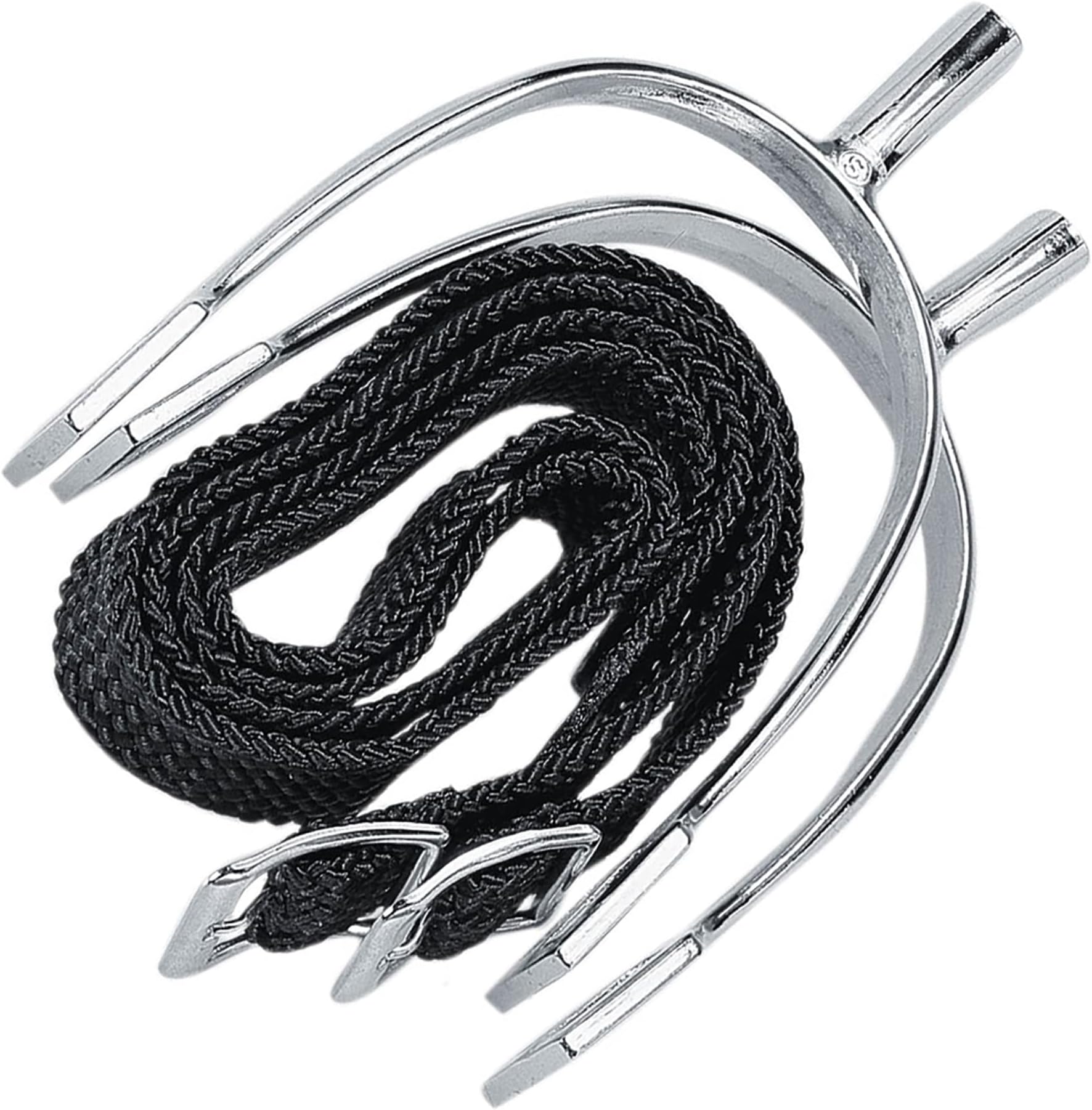 Pow Never Rust Spurs with Straps, Mens 3/4" Neck