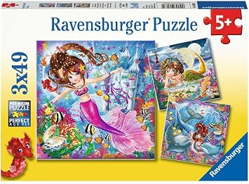 Ravensburger 3x49 Parça Yapboz WD Mermaid