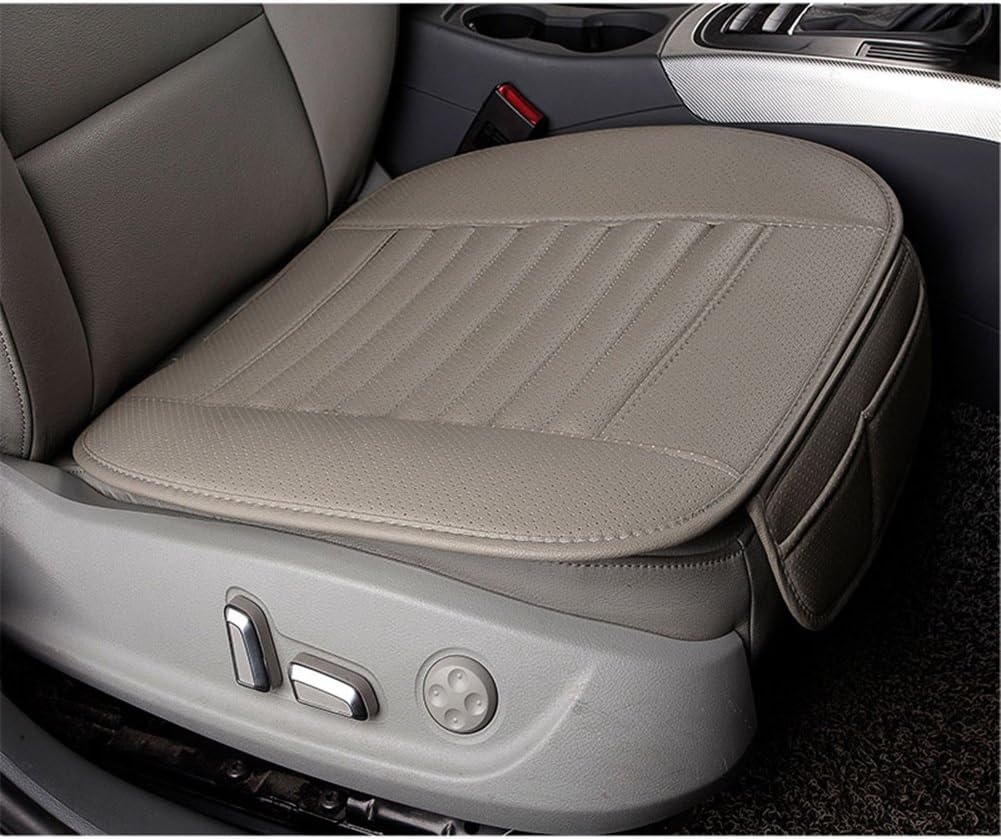 ele ELEOPTION Cojín universal para asiento de coche, de carbón vegetal de bambú, para las cuatro estaciones, cómodo y transpirable, protección para silla de oficina, asiento de coche (gris)