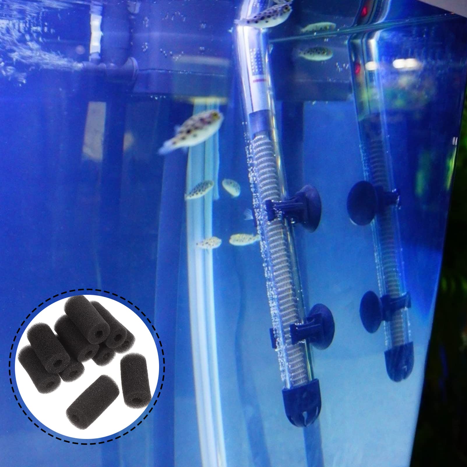 DOITOOL 10pièces Éponge Filtrante pour Aquarium Lot de Mousse pour Entrée De Filtre Évite Aspiration des Jeunes Poissons Et Crevettes Améliore La Filtration Les Aquariums Et Bassins