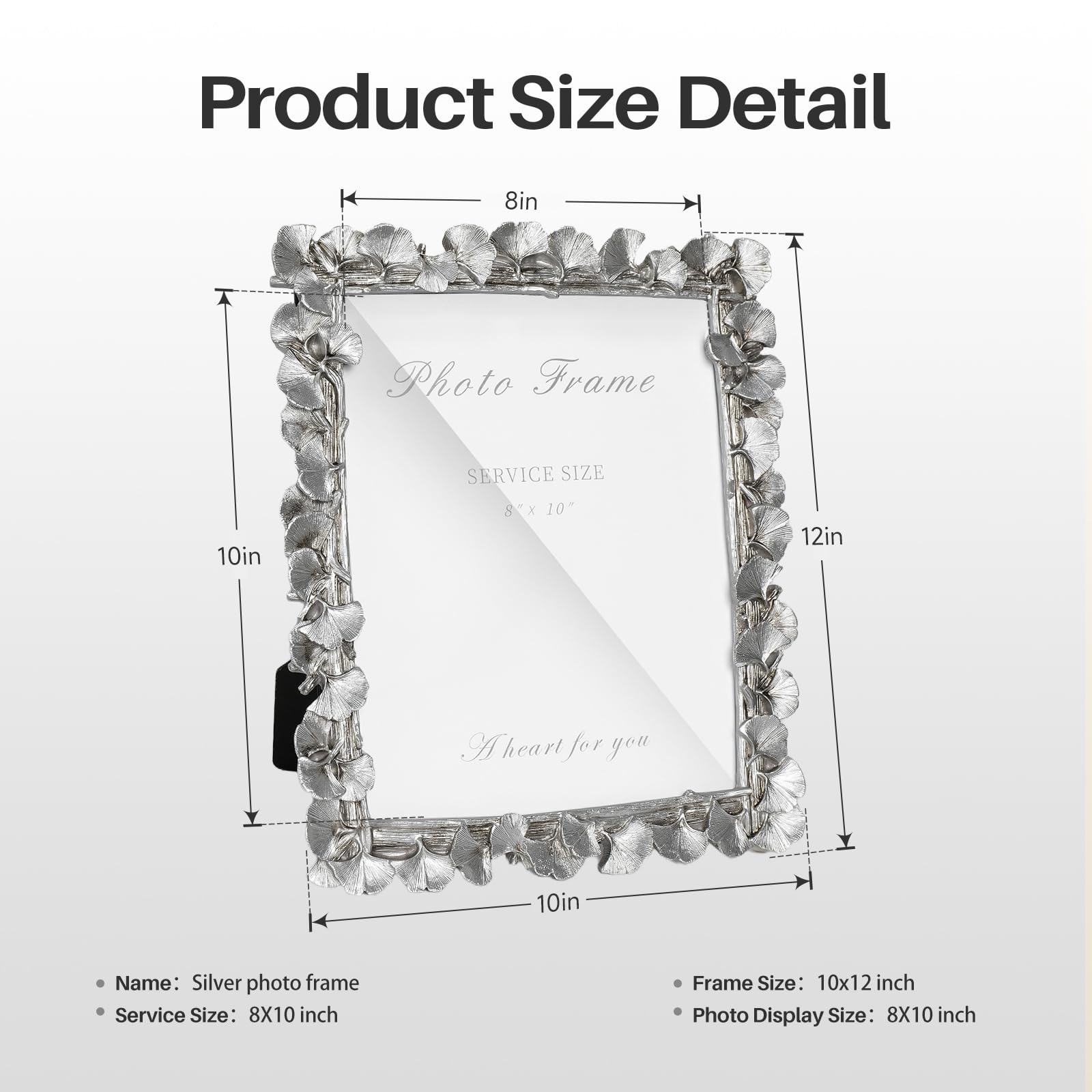 Amazon.com - Cuspin Silver 8x10 Picture Frame, Vintage Silver
