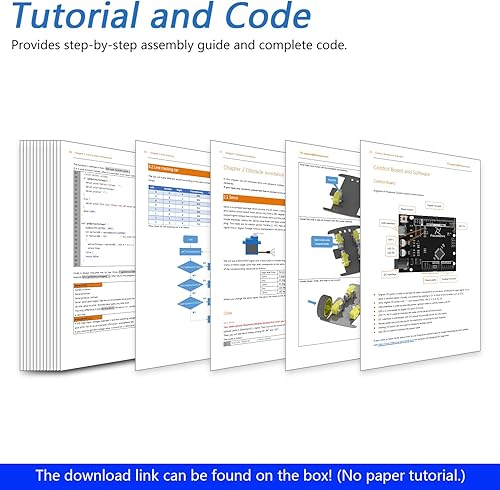 Vista 6 de Freenove Kit de coche 4WD con control remoto (compatible con Arduino IDE), seguimiento de línea, evitación de obstáculos, aplicación de control Con