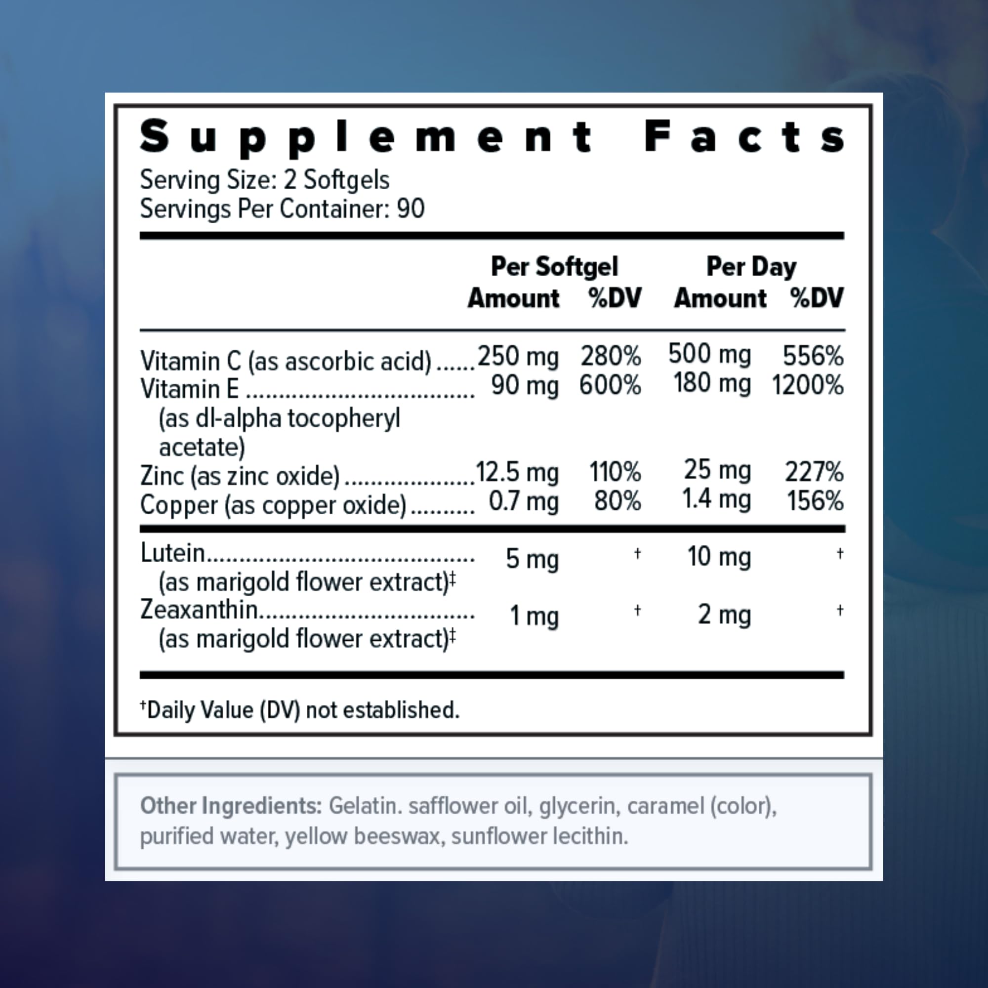 Focus Select AREDS2-Based Eye Vitamin Supplement with Low-Zinc, 180 Count — Amazon image 6